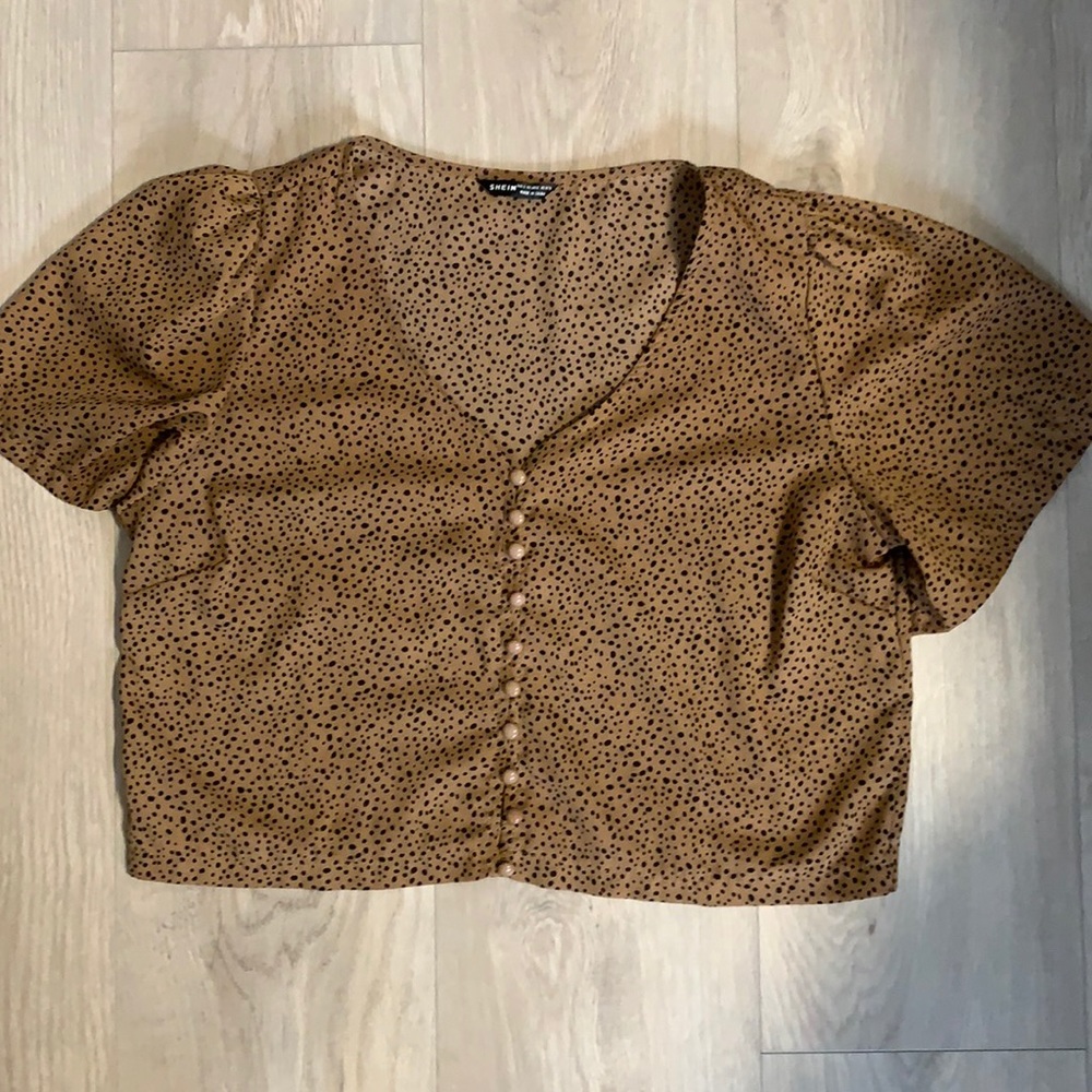 Animal Print SHEIN Blouse